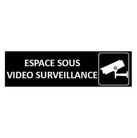 Panneau Espace sous vidéo surveillance - Bleu - signalétique vidéo