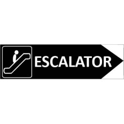 Signalétique Escalator flèche à droite