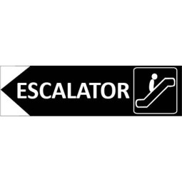 Signalétique Escalator flèche à gauche