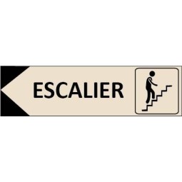 Signalétique Escalier flèche à gauche