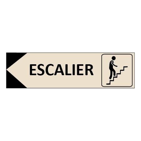 Signalétique Escalier flèche à gauche