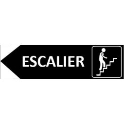 Signalétique Escalier flèche à gauche