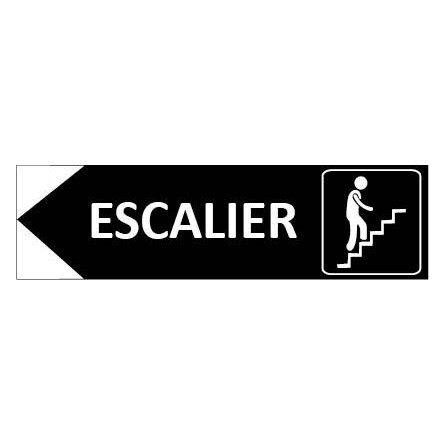 Signalétique Escalier flèche à gauche