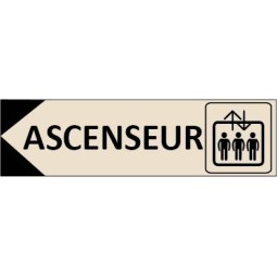 Signalétique Ascenseur Flèche à gauche