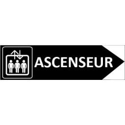 Signalétique Ascenseur Flèche à droite