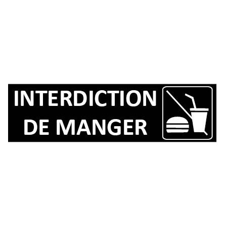 Signalétique Interdiction de manger