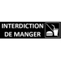 Signalétique Interdiction de manger