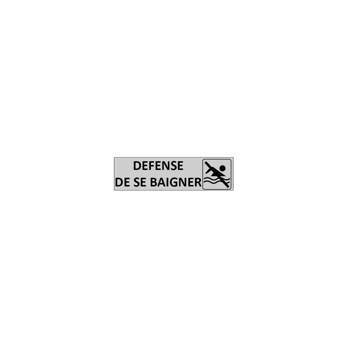 Signalétique Defense de se baigner