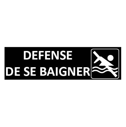 Signalétique Defense de se baigner