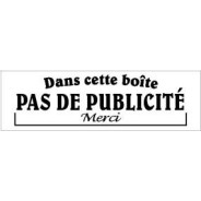 Plaque Pas de publicité dans cette boite