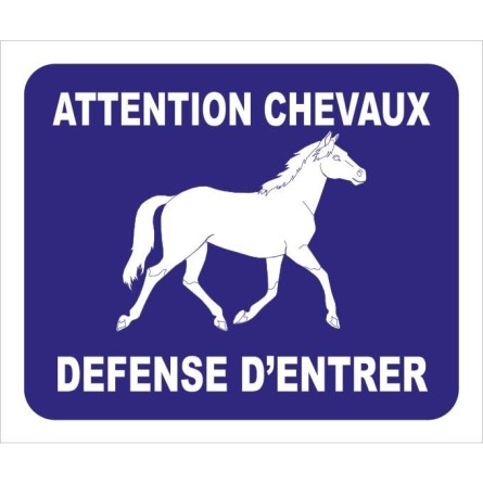 pancarte signalétique Attention aux chiens, aux chevaux, chasse