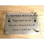 PLAQUE DOUBLE PLEXIGLASS 30x10cm + FOND PLAQUE ALU DORE OU NICKELE