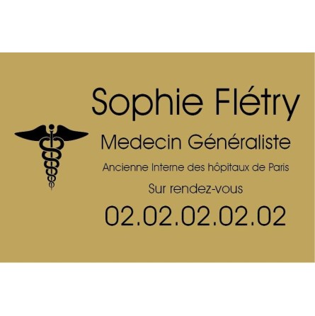 Plaque Professionnelle Medecin