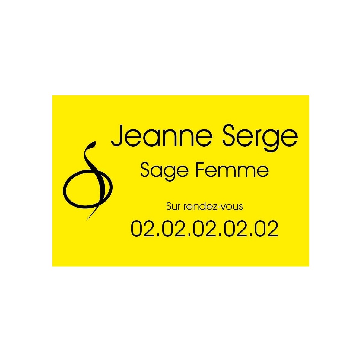 Plaque Professionnelle Sage Femme