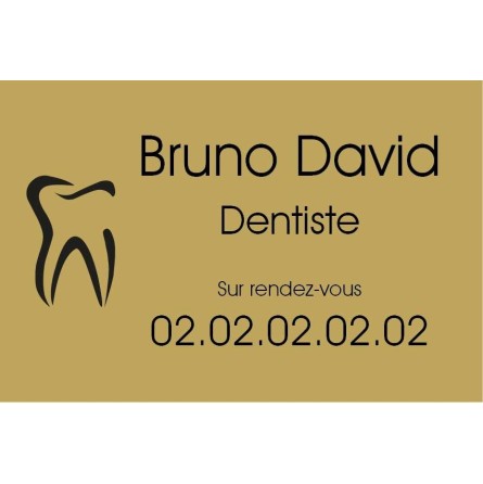 Plaque Professionnelle Dentiste