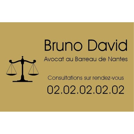 Plaque Professionnelle Avocat