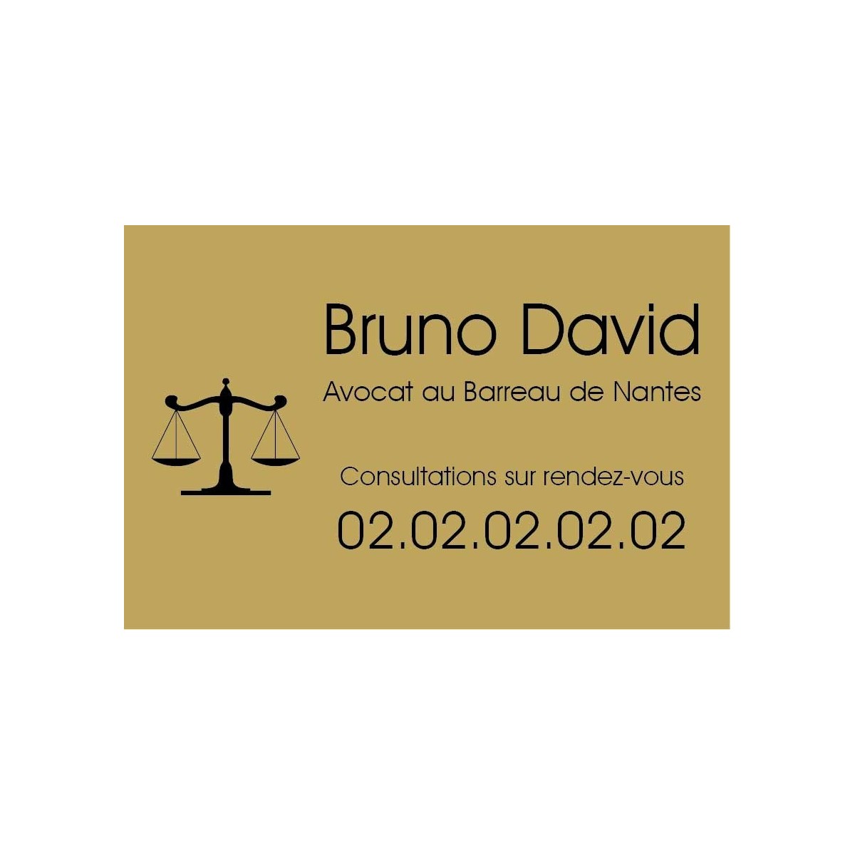 PLAQUE PROFESSIONNELLE DESIGN AVOCATS