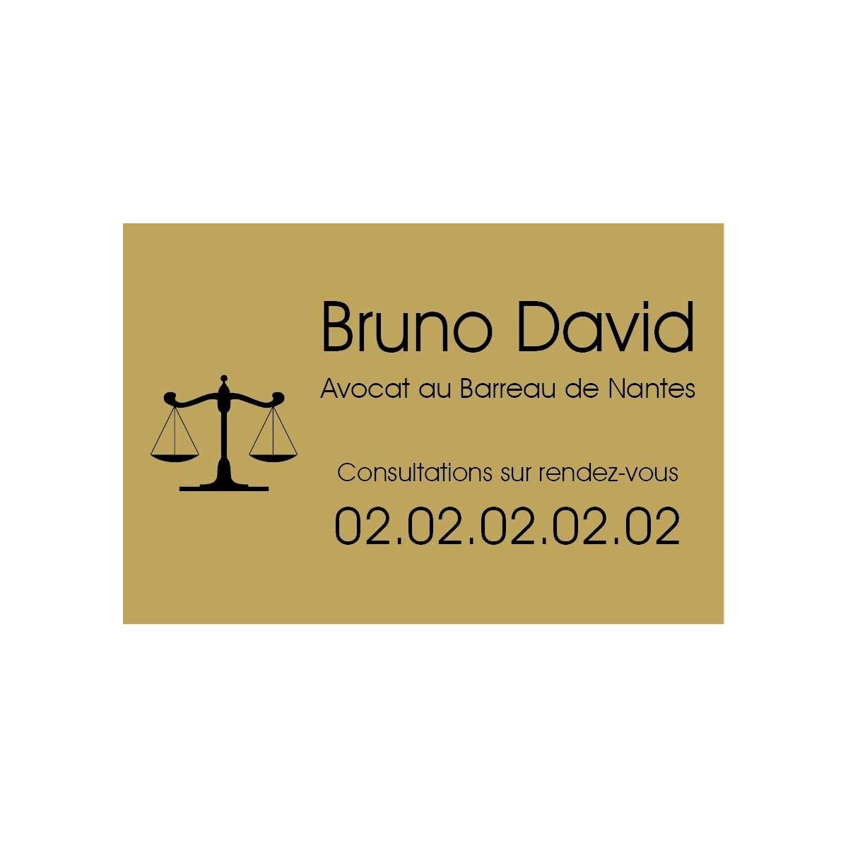 Plaque Professionnelle Avocat
