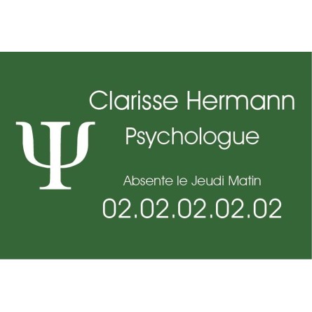 Plaque Professionnelle Psychologue