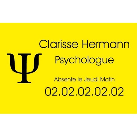 Plaque Professionnelle Psychologue