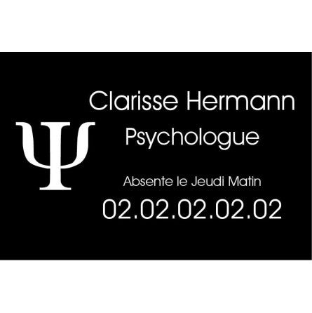 Plaque Professionnelle Psychologue