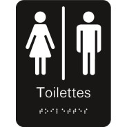 Plaque signalétique Toilettes Mixte