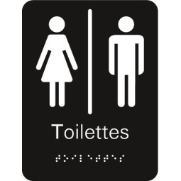 Plaque signalétique Toilettes Mixte