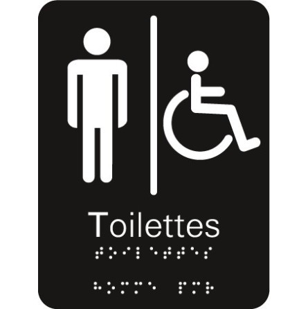 Plaque signalétique Toilettes Homme Handicapé