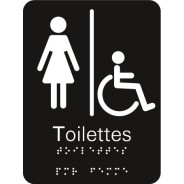 Plaque signalétique Toilettes Femme Handicapé