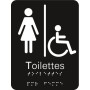 Plaque signalétique Toilettes Femme Handicapé