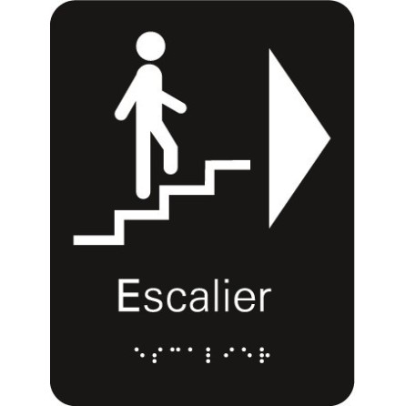 Plaque signalétique Escalier à Droite