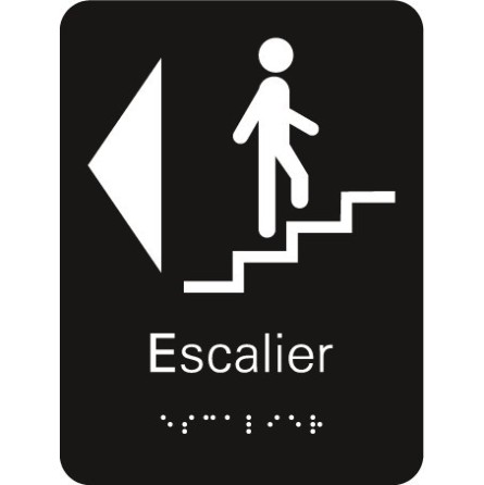 Plaque signalétique Escalier à Gauche