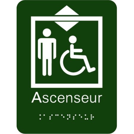 Plaque signalétique Ascenseur Handicapé