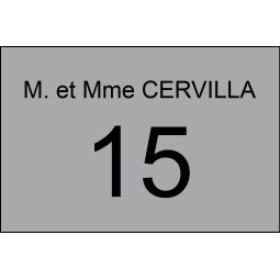 Plaque pour boîte aux lettres personnalisable familiale en PVC gravure