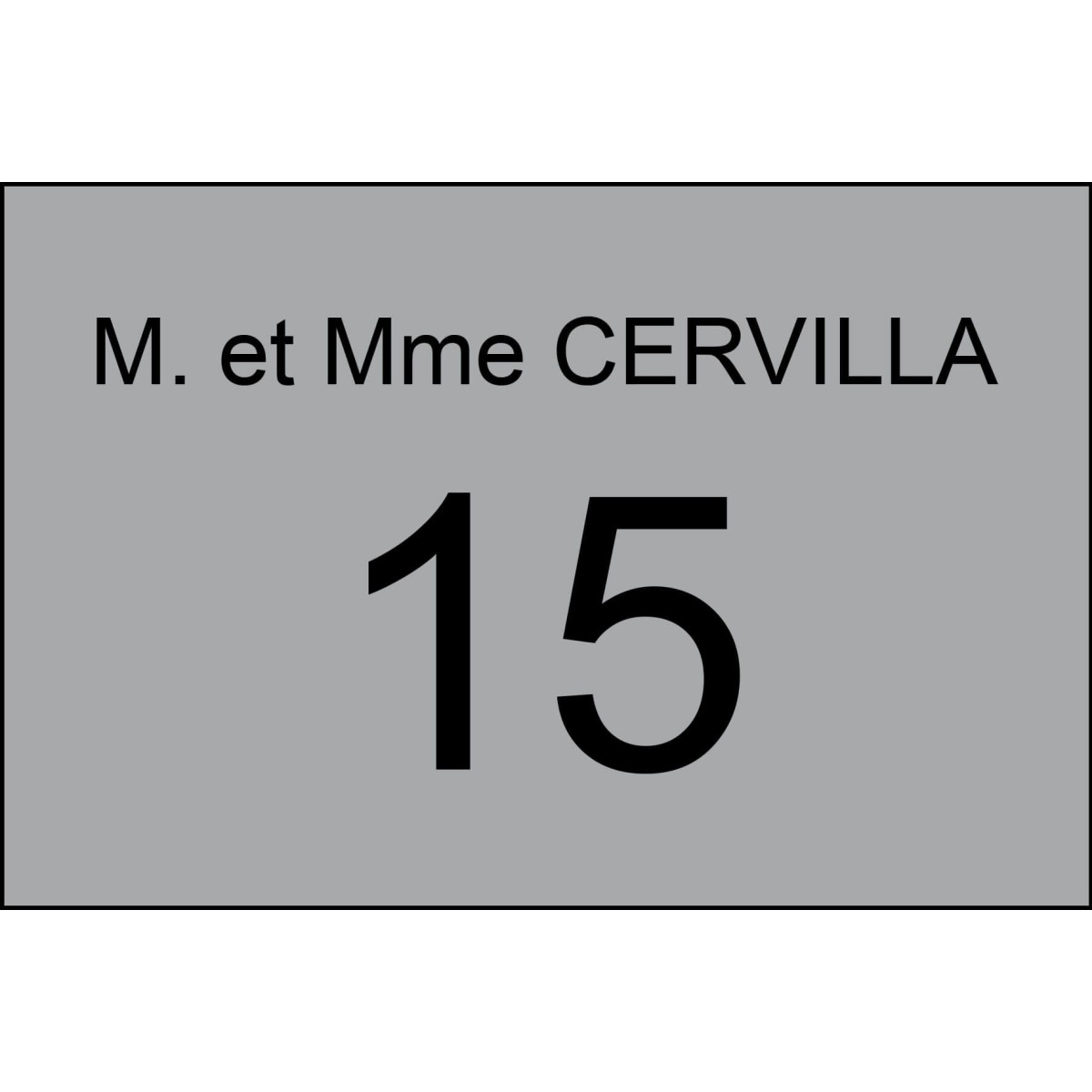 Plaque gravée personnalisée 1 à 3 lignes 30x10cm autocollante Alu