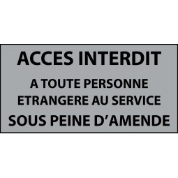 Plaque PVC gravée 30x15cm