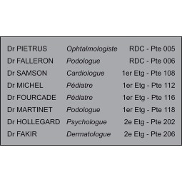 Plaque PVC gravée 50x30cm