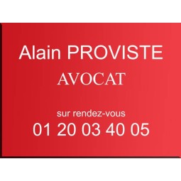 Plaque professionnelle extérieur aluminium design + plexi transparent