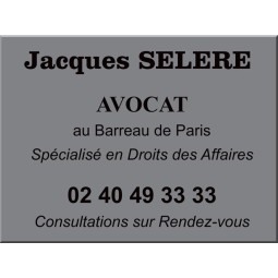 Plaque plexiglas gravée...