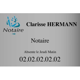 Plaque Professionnelle Notaire