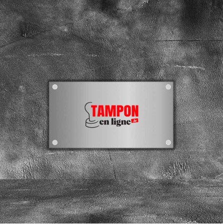 Plaque aluminium gravée 30x15cm | Tampon en Ligne